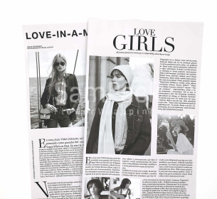 Пленка мат 58*50см20л."Газета Girls" пудровый №162 Пленка мат 58*50см20л."Газета Girls"