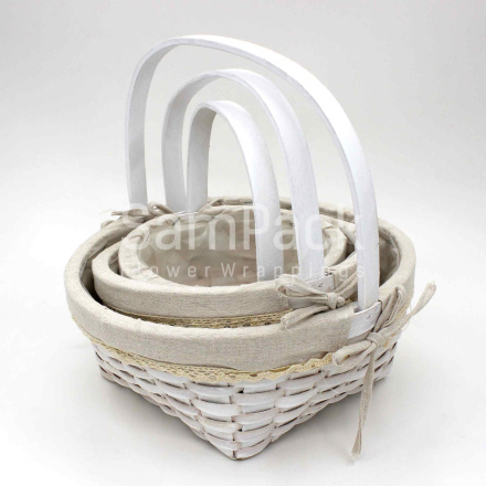 XS17-001 S/3 WHITE белые Корзины Китайские