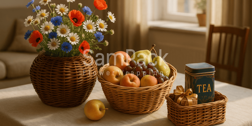 Корзины из ротанга: как выбрать, идеи для подарков - SamPack.Store