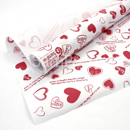 БВК СЕРДЦА Красн" LOVE" 10м*70см(СамПак) БВК 70см