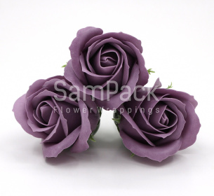 Розы из мыльной пены серовато-пурпурный 5,5*4 50шт(55/219) Розы из мыльной пены