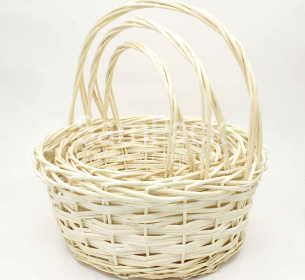  Корзины АЕ-9816 3/1 плет.ива круг выбелен. Корзины Китайские