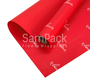 Пленка "Love" красный 58*10 м 60мкр Пленка "Love"  58*10 м 60мкр