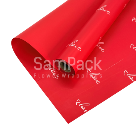 Пленка "Love" красный 58*10 м 60мкр Пленка "Love"  58*10 м 60мкр