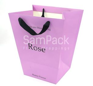Пакет подарочный "Rose" сиреневый 182/23 30*34*20cm Пакет подарочный