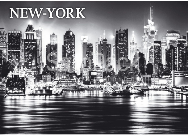 Бумага дизайнерская "NEW-YORK" 49*66см в упак.10шт Бумага дизайнерская 