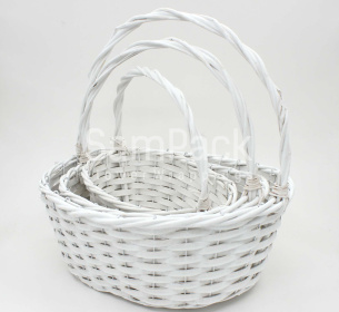 Корзины АЕ-2151  S/3 WHITE - БЕЛЫЕ Корзины Китайские