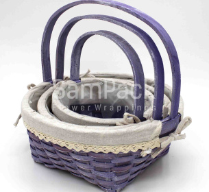 XS17-001 S/3 PALE LILAC бледно-сиреневый Корзины Китайские