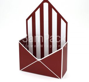 Коробка -  конверт линии красно-коричневый (399/20) Конверты
