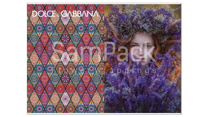 Бумага дизайнерская "Dolce Gabanna"узор 49*66см в упак.10шт Бумага дизайнерская 