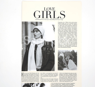 Пленка мат 58*50см20л."Газета Girls" кремовый №243 Пленка мат 58*50см20л."Газета Girls"