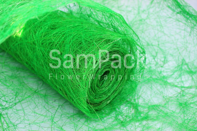 Abaca Scrunch Roll 19*10y Sunny Lime A26 салат Абака Скранч