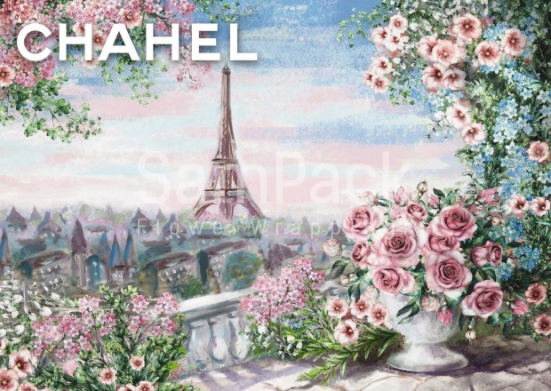Бумага дизайнерская " CHAHEL"Эйфелева башня 49*66см в упак.10шт Бумага дизайнерская 