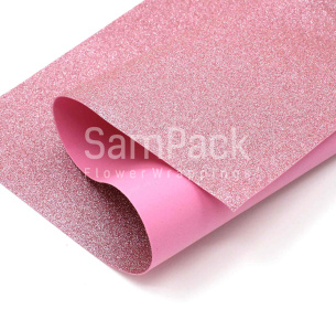 Фоамиран глитерный  нежно-розовый 1мм 60*70см (в упак 10шт) Фоамиран глитерный 