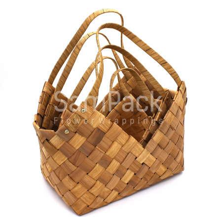 ZX 0624 S/3 "Сумка" Natural натуральн. Корзины Китайские