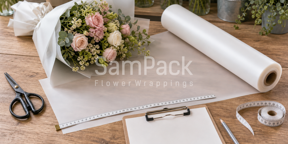 Как рассчитать расход плёнки на букет: формула для флориста - SamPack.Store