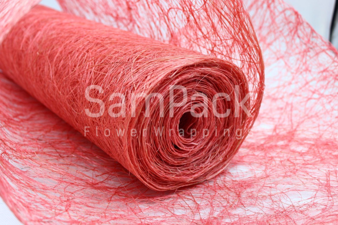 Abaca Scrunch Roll 19*10y Candy Pink A7 неж-розовый Абака Скранч