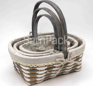 XS17-002 S/3 GRAY+WHITE серый+белый Корзины Китайские