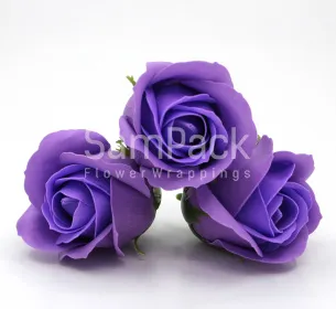 Розы из мыльной пены темно-фиолетовый 5,5*4 50шт(55/45) Розы из мыльной пены