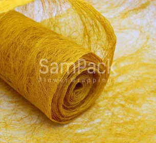Abaca Scrunch Roll 19*10y Yellow A21 желтый Абака Скранч
